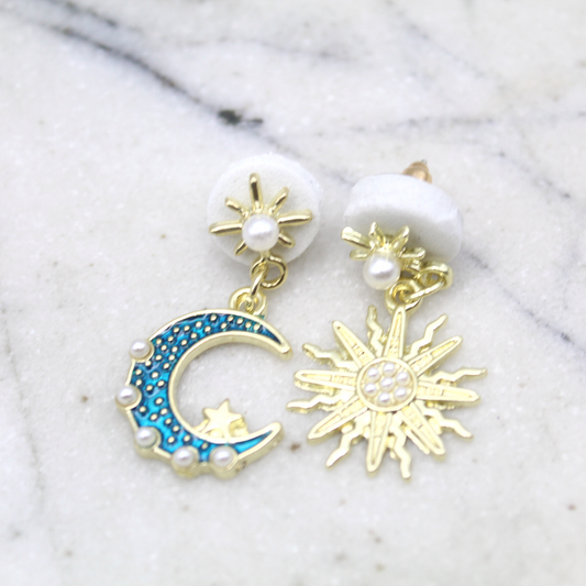Asymmetrical Celestial Earrings