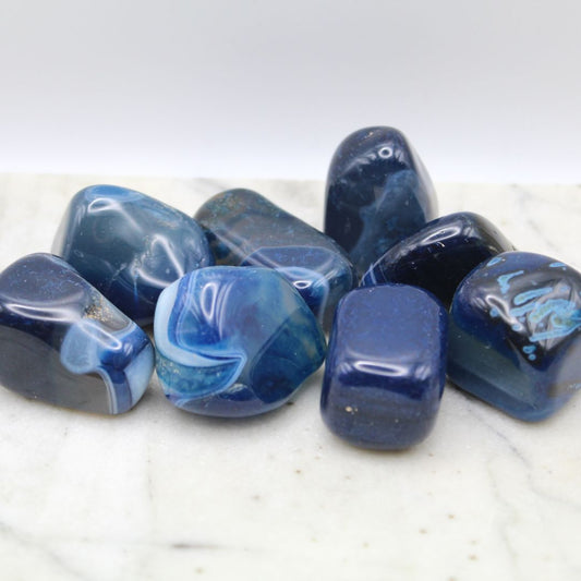 Blue Agate Tumbled Stone