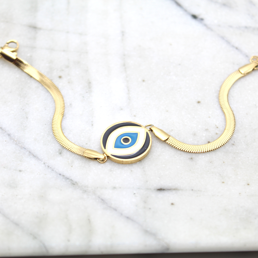Gold Evil Eye Bracelet