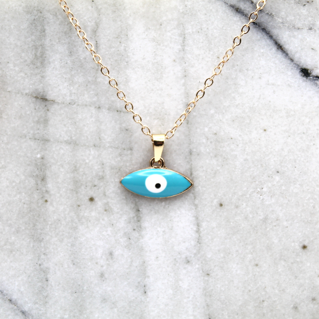 Dainty Evil Eye Charm Necklace