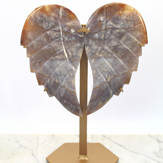 Rare Purple Chalcedony Wings Display